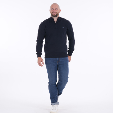 Pull demi-zip Ruckfield bleu marine | Rugby Approved Perpignan