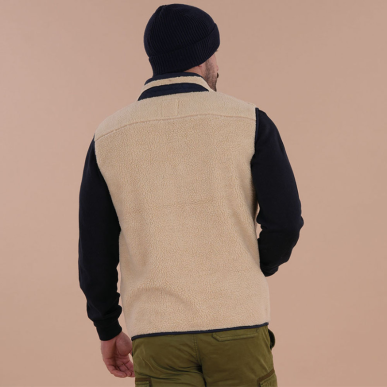Polaire sans manche Ruckfield beige | Rugby Approved Perpignan