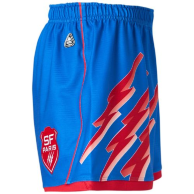 Short enfant Stade Français extérieur bleu | Rugby Approved Perpignan