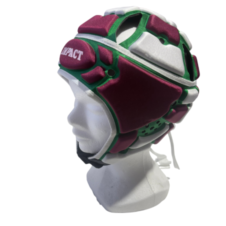 Casque Impact rose vert blanc