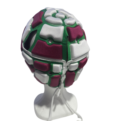 Casque Rugby Impact Rose Vert et Blanc | Rugby Approved Perpignan