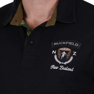 Pack duo polo à manches longues noir Ruckfield New Zealand Army