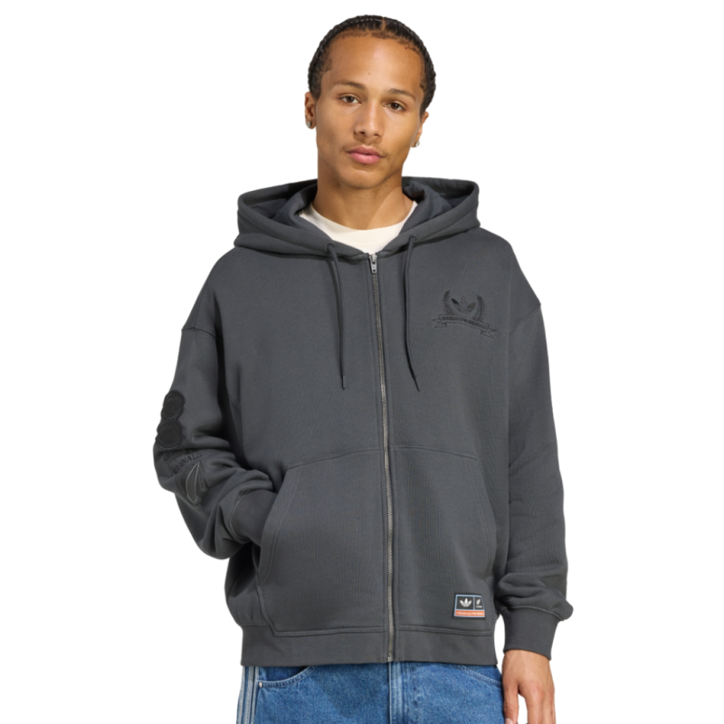 Sweat à capuche zippé adidas All Blacks pour homme - Noir