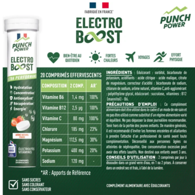 Electro Boost Fraise – Hydratation Sport | Rugby Approved Perpignan