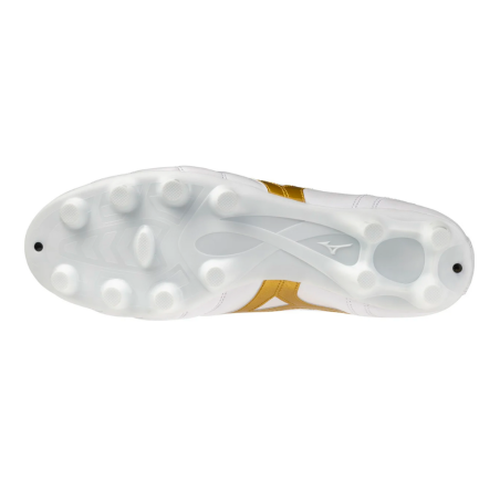 Crampons Mizuno Morelia II Club Blanc et doré