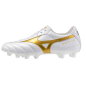 Crampons Mizuno Morelia II Club Blanc et doré