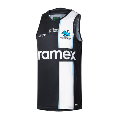 Débardeur Sharks Noir et Blanc 2025/2026 homme | Rugby Approved Perpignan