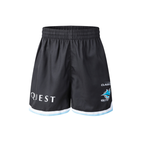 Short Sharks Noir 2025/2026 homme | Rugby Approved Perpignan