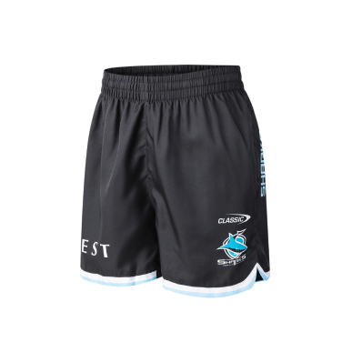 Short Sharks Noir 2025/2026 homme | Rugby Approved Perpignan