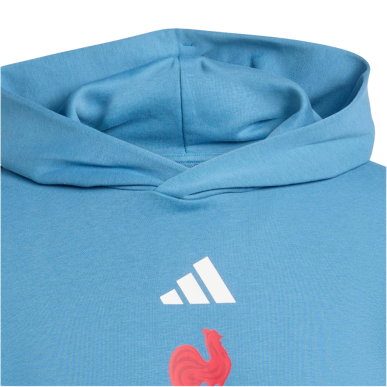 Sweat à capuche XV de France bleu 2025/2026 | Rugby Approved Perpignan