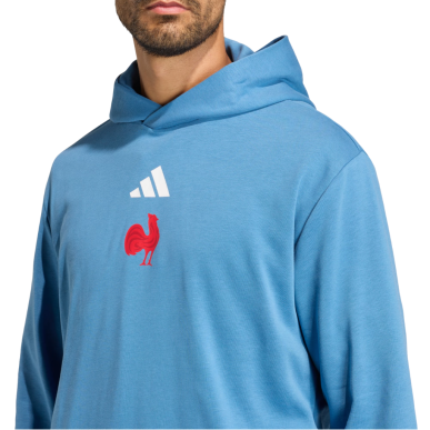 Sweat à capuche XV de France bleu 2025/2026 | Rugby Approved Perpignan
