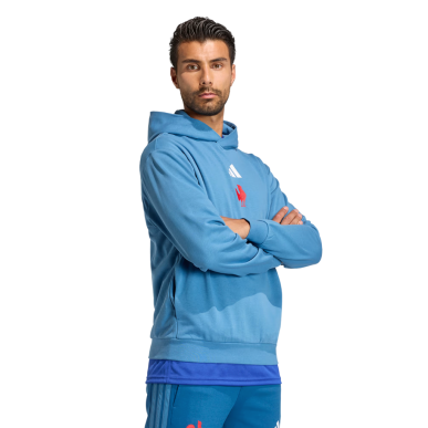 Sweat à capuche XV de France bleu 2025/2026 | Rugby Approved Perpignan