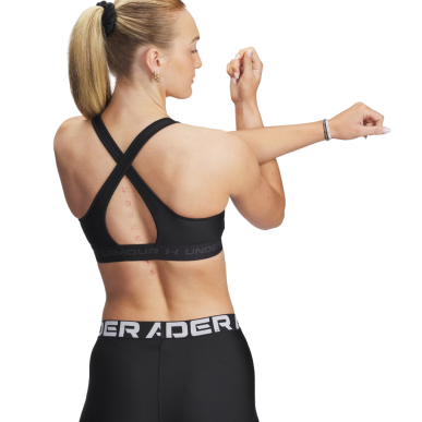 Under Armour Armour Mid Crossback Sports Bra noir | Rugby Approved Perpignan