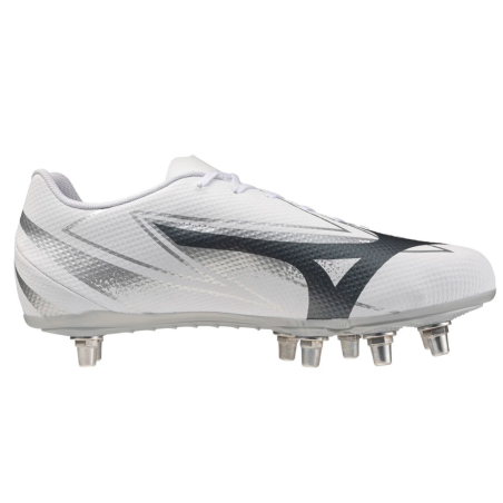 Mizuno Waitangi Pro crampons rugby blanc gris | Rugby Approved Perpignan